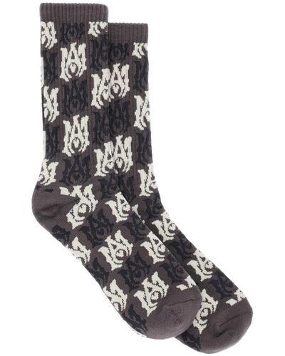 Amiri Socken aus stretch-baumwollmischung mit ma-muster - Schwarz