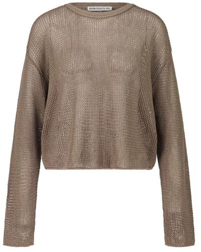 DRYKORN Sommer cropped pullover imeny - Braun