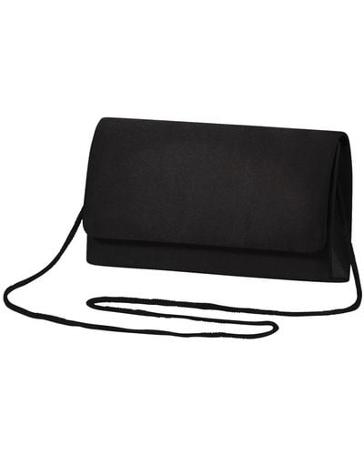 Vera Mont Satin clutch tasche mit magnetverschluss,elegante satin clutch mit magnetverschluss - Schwarz