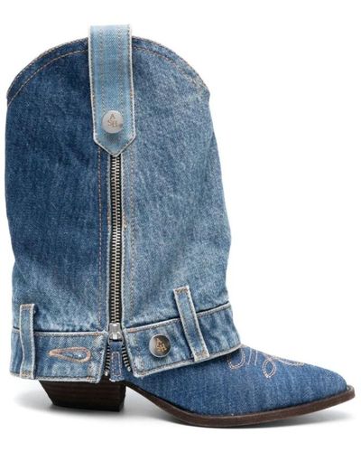 Ash Cowboy Boots - Blue