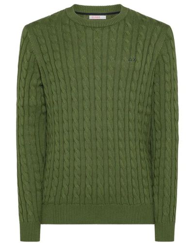 Sun 68 Round-neck knitwear,casual strickpullover - Grün