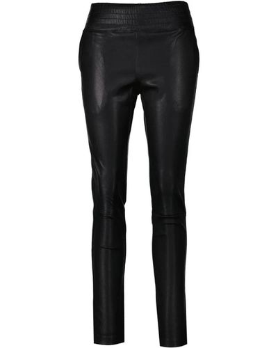 Ibana Trousers > leather trousers - Noir