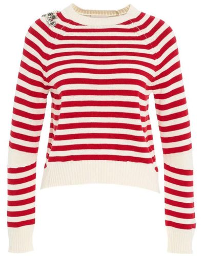Semicouture Knitwear > round-neck knitwear - Rouge