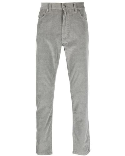 Zegna Cord baumwolle/kaschmir hose - Grau