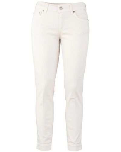Dondup Cropped Trousers - Natural