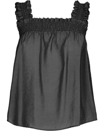 co'couture Smock strap top bluse ink - Schwarz