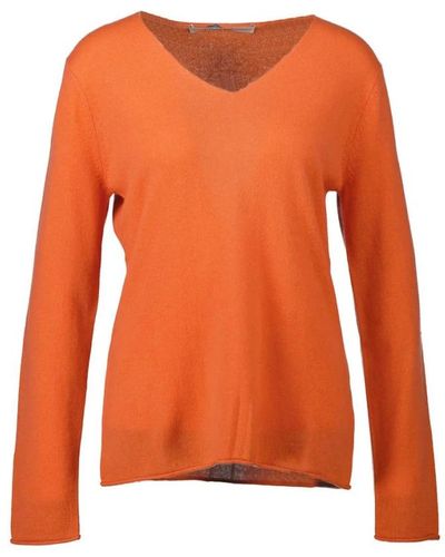 Herzensangelegenheit Knitwear > v-neck knitwear - Orange