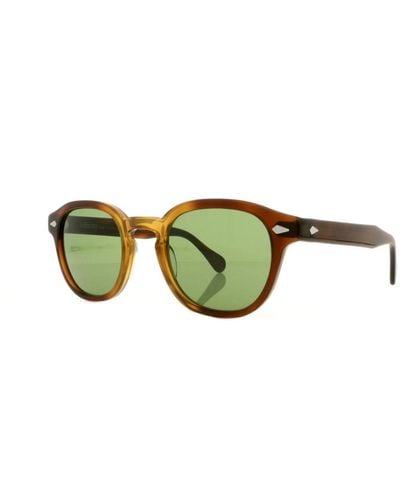 Moscot Klassische ovale sonnenbrille braun schildkröte - Grün