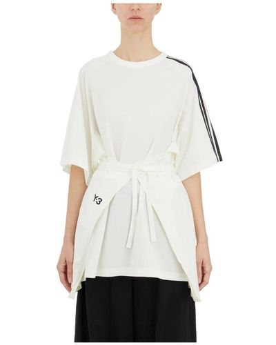 Y-3 Kimono stil t-shirt - Weiß