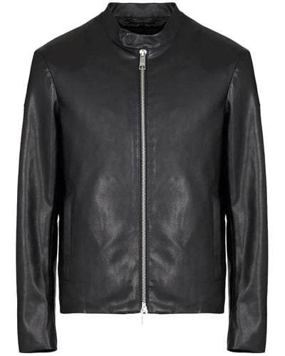 Armani Exchange Jackets > leather jackets - Noir