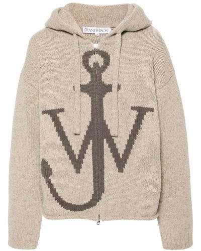 JW Anderson Sweatshirts & hoodies > zip-throughs - Neutre
