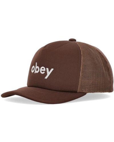 Obey Braune gebogene schirm trucker cap