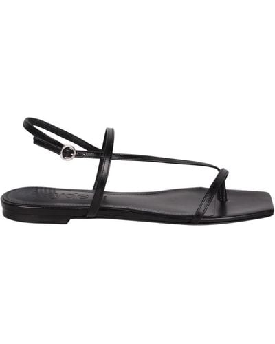 Aeyde Flat Sandals - Black