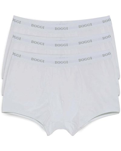BOGGI Milan Stretch Cotton Jersey Boxer Shorts - Weiß