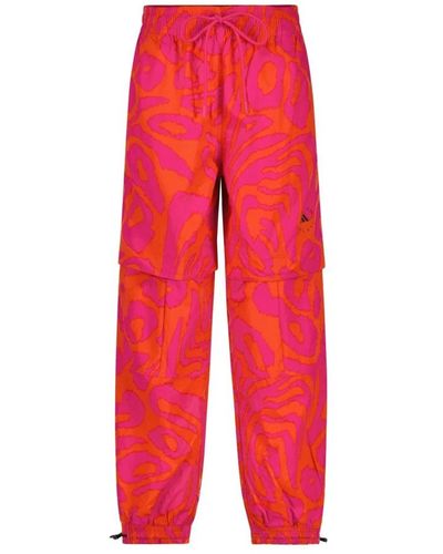 adidas By Stella McCartney Straight Trousers - Red