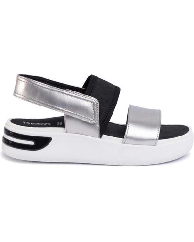 Geox Silver black casual open sandals - Grau