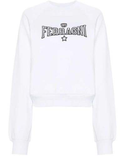 Chiara Ferragni Weiße sweaters mit 310 ferragni stretch
