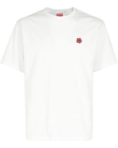 KENZO Klassisches t-shirt aus bio-baumwolle - Weiß