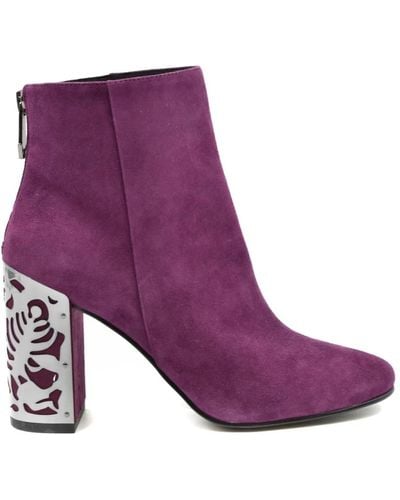 What For Heeled Boots - Purple