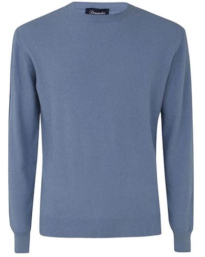 Drumohr Round-Neck Knitwear - Blue