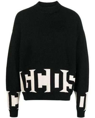 Gcds Round-Neck Knitwear - Black