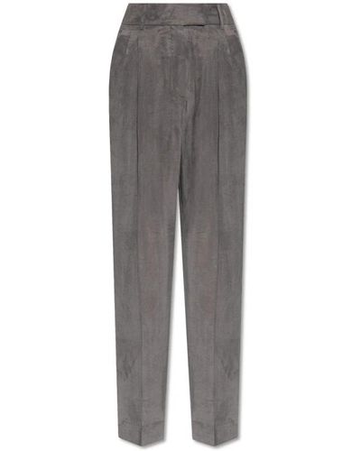 AllSaints Pantaloni grigi con pieghe frontali - Grigio