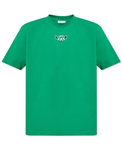 Off-White c/o Virgil Abloh T-shirt mit paisley-motiv - Grün