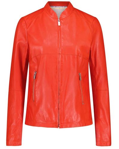 Milestone Jackets > leather jackets - Rouge