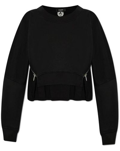 DSquared² Sweatshirt mit einsätzen - Schwarz