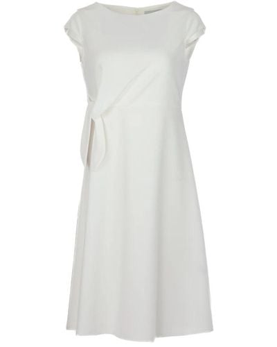 Vicario Cinque Elegante vestido de tubo de scuba crépe - Blanco