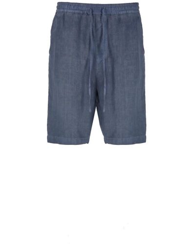 120% Lino Casual Shorts - Blue