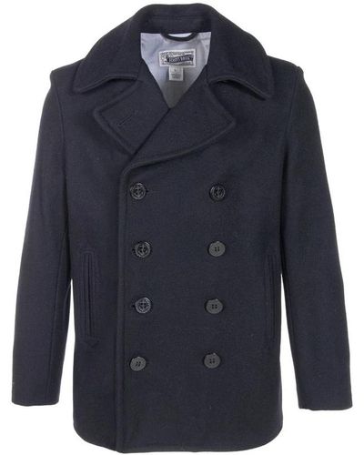 Schott Nyc Coats > double-breasted coats - Bleu