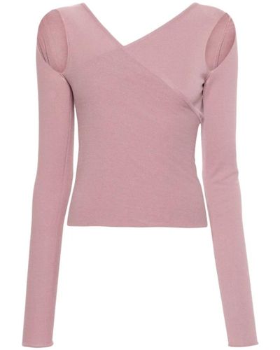 Rick Owens Dusty cropped bananen top - Pink