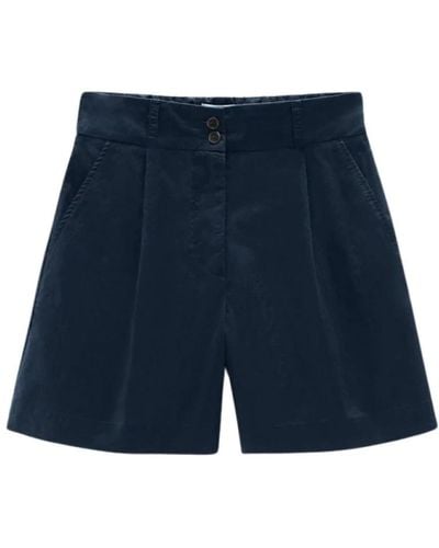 Woolrich Shorts in popeline di cotone - Blu