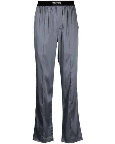 Tom Ford Wide Pants - Blue