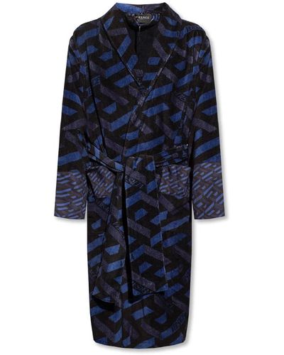 Versace Robe with logo - Blu