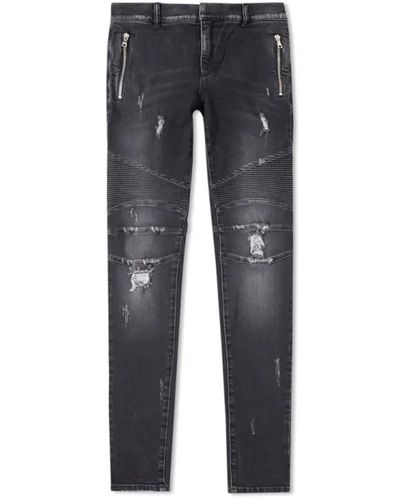 Balmain Artikulierte skinny denim jeans - Grau