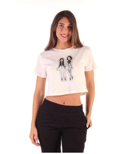 Kendall + Kylie Camiseta de algodón para mujer - Rojo