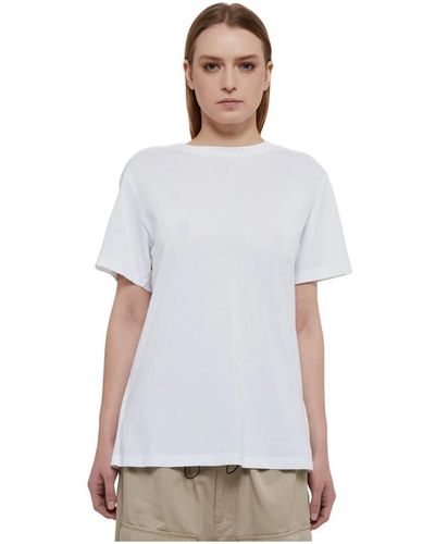 MM6 by Maison Martin Margiela Camiseta blanca con espalda abierta y detalle recortado - Blanco