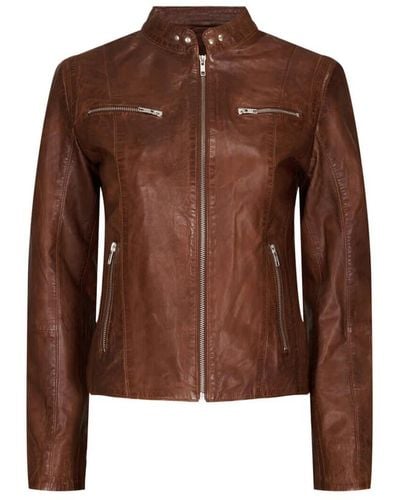 Btfcph Leather Jackets - Braun