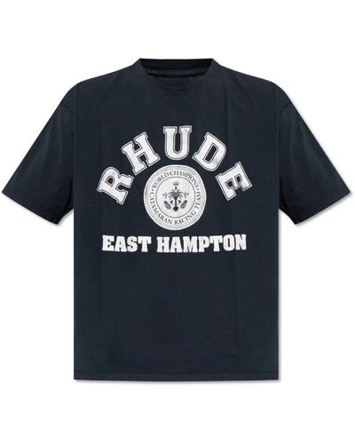 Rhude T-shirt mit logo - Blau
