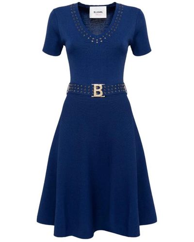 Blugirl Blumarine Knitted Dresses - Blue