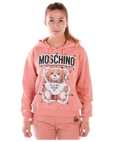 Moschino Safety pins teddy bear hoodie - Rosa