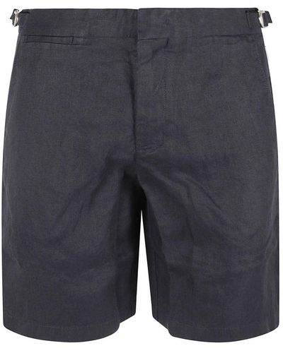 Orlebar Brown Blaue leinen shorts