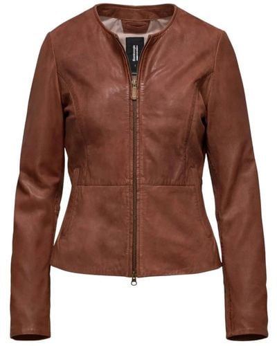 Bomboogie Leather Jackets - Brown