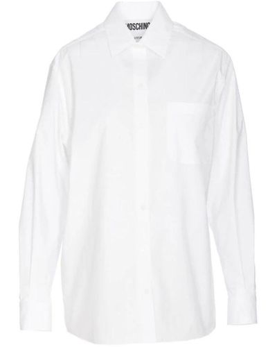 Moschino Weißes hemd ss24 stilvolles design