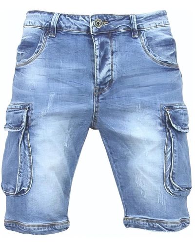 Local Fanatic Kurze jeans - jeansshorts mit taschen -1088 - Blau