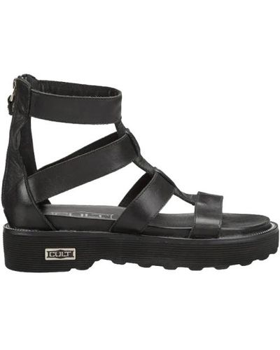 Cult Schwarze sandalen elegantes vielseitiges accessoire