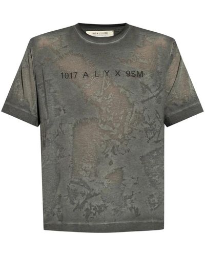 1017 ALYX 9SM Lässiges baumwoll t-shirt - Grau