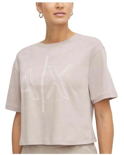 Armani Exchange Tops > t-shirts - Gris